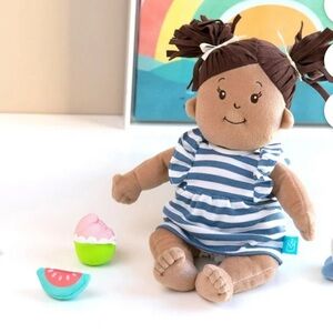 Manhattan Toy Baby Stella Beige Brown Hair 15" Soft First Baby Doll